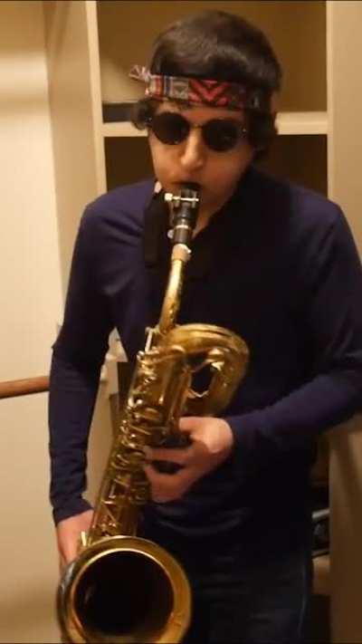 Added some FX to my Sax cover of the 46&2 bass riff