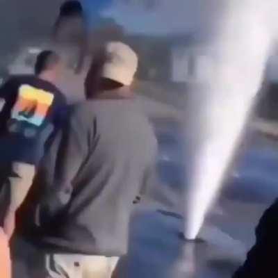 Jumping on a broken sprinkler