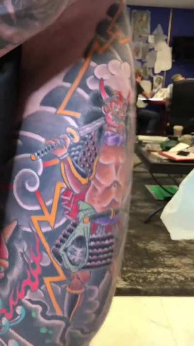 Finished my leg sleeve today - started in late March of this year but took a break for summer. 13 sessions total! Done by Zach Volatile @ Empire Tattoo in Baltimore, MD