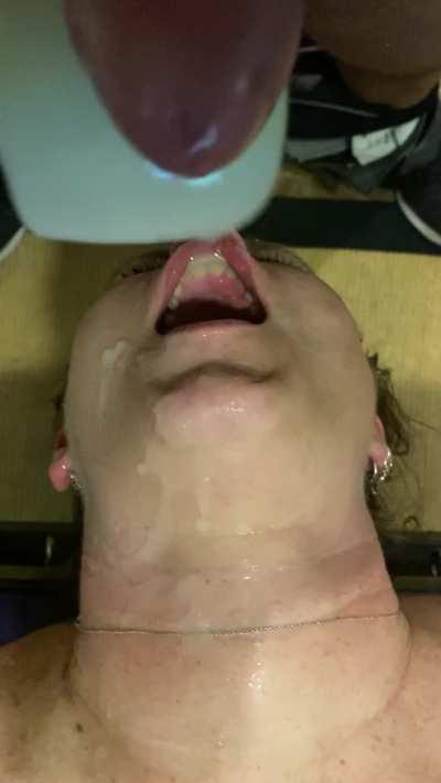 I’m on the hunt for cock after this hot session of getting my face literally splattered with vibrating cum. So horny.