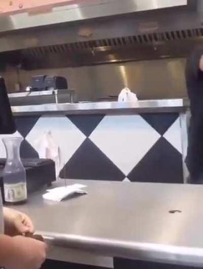 Manager standing up for his employees