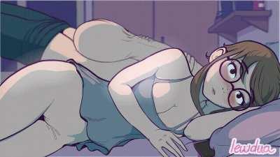 Nessie jerking Off while Alison sleeps (Artist: Lewdua)