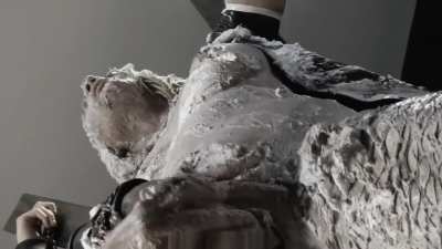 Pies for extra humiliation because the bondage wasn't enough