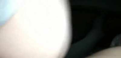 Wild girl fucks huge dick in car