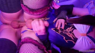 Would you reach around while you pound her?