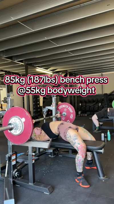 New bench PB!! So happy with this it’s been a long time coming