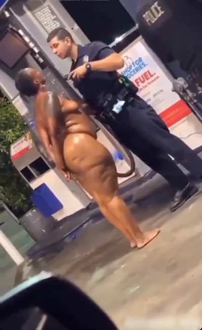 Public nude ebony arrested