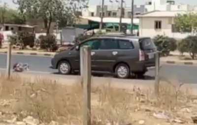 Purse snatcher gets annihilated by a mini van