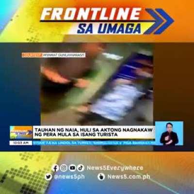 Tauhan sa NAIA, huli sa aktong nagnakaw ng pera mula sa isang turista | Frontline Sa Umaga