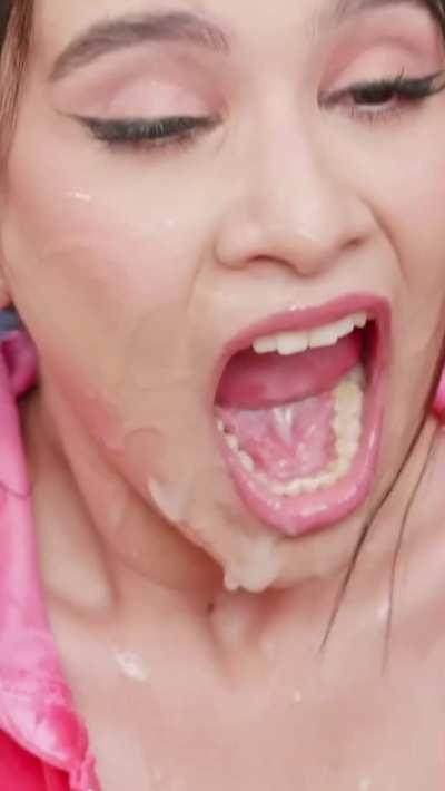 Fits The Description... Poor Min Galilea Almost Drowns in Cum