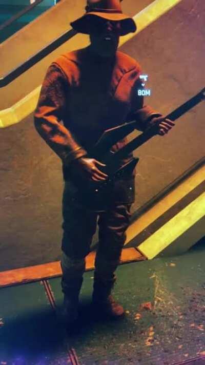 I see your air guitar and I bring you... water? Guitar??