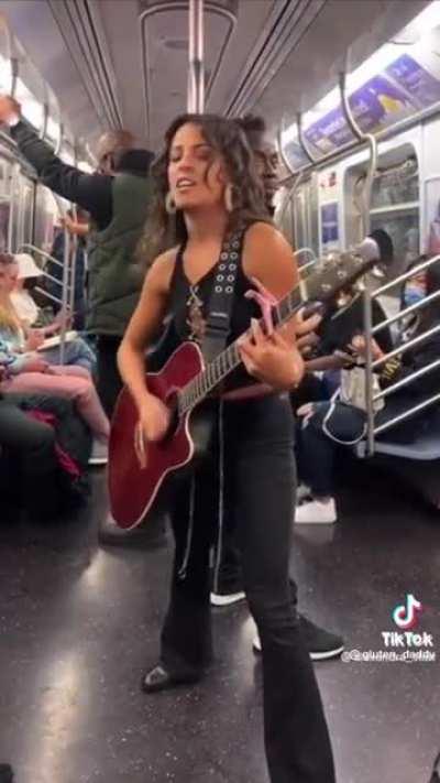 Guess he didn't like her new hit.