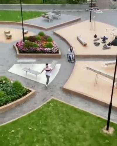 Backflip from a building