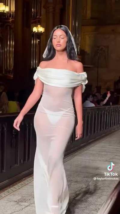 Sexy bride in church