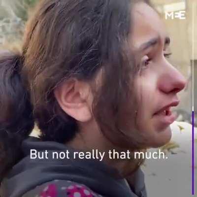 10 year old girl in Gaza. Fu©k Israel.