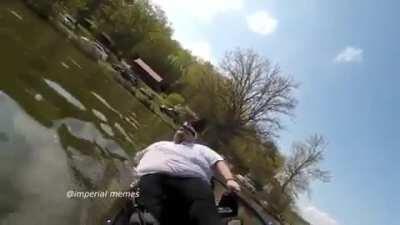 No matter where you are, expect water monke to be there