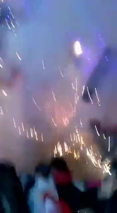 What could go wrong lighting fireworks indoors