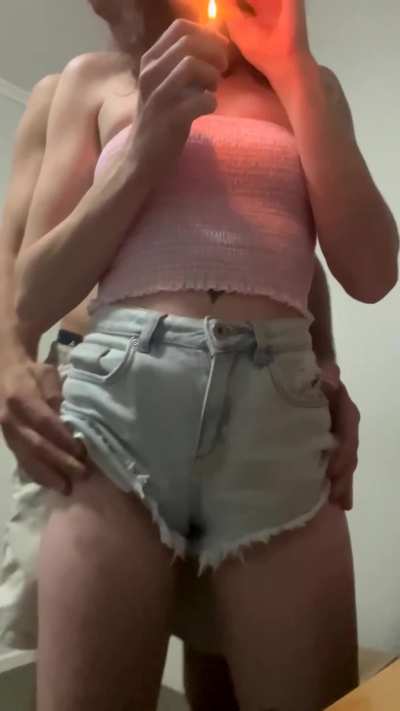 His hands all over me while I spooool