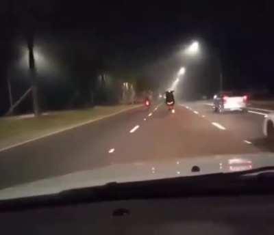 Do illegal things in public streets... Karma will break your leg...