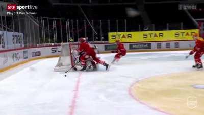 This check into the goal post in the Swiss Playoffs