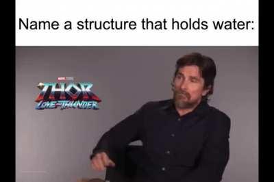 Christian Bale answers a question