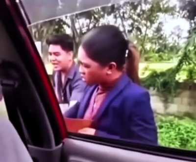 Flipping someone off