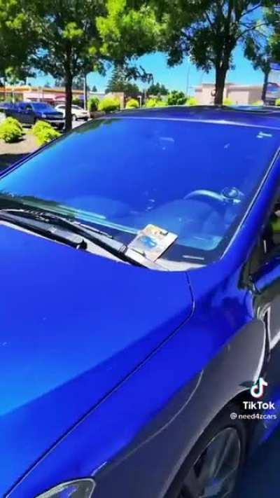 To give a guy a toy for his car