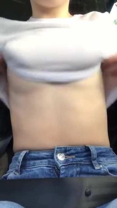 Titty drop in the car [drop] [OC[