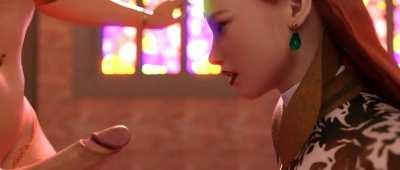 Futanari dancing to fuck