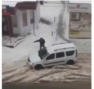 To get out of the snow