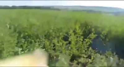 fpv video of the fighter jet getting shot and the pilot ejects