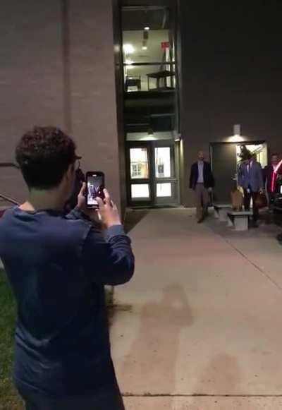 reporter asks ted the hard hitting questions