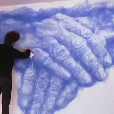 Art using layered and folded tulle