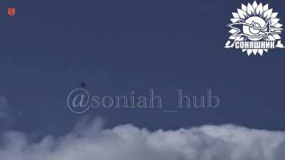 The Ukrainian Armed Forces carried out a MiG-29 airstrike using a guided French AASM HAMMER aerial bomb on a house with Russian soldiers. April 2025, location not disclosed.