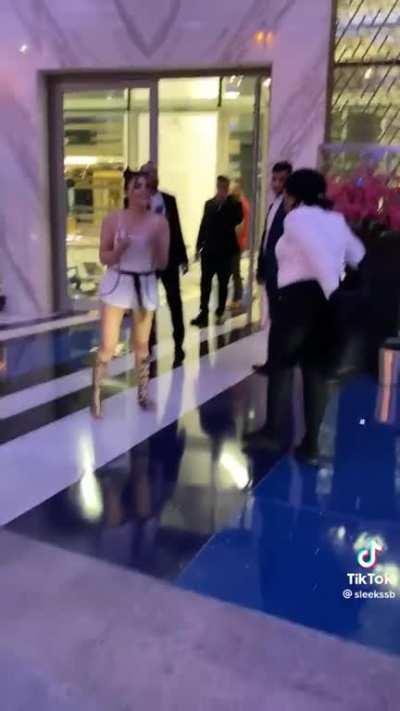 Took something and a stiff right cross