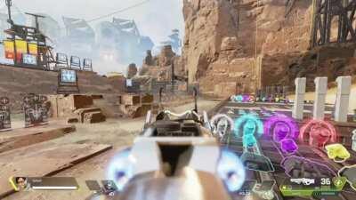 i was practicing havoc recoil and realized that the iron sights have more zoom than a 1x (look at the practice targets on the left or gun racks on the right)