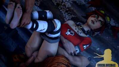 Gaige pounded by a Psycho (ROCKSOLIDSNAKE) [Borderlands]