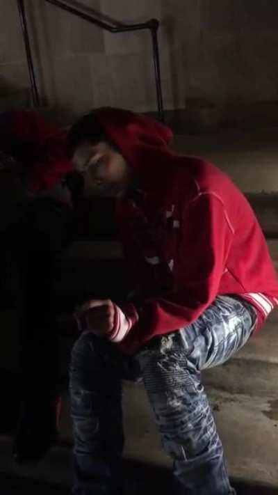 Dude is so high he starts singing opera