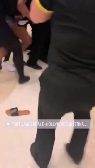 Airport brawl