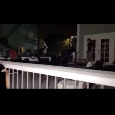 SE Portland Man flips out when protestors walk onto his property last night.