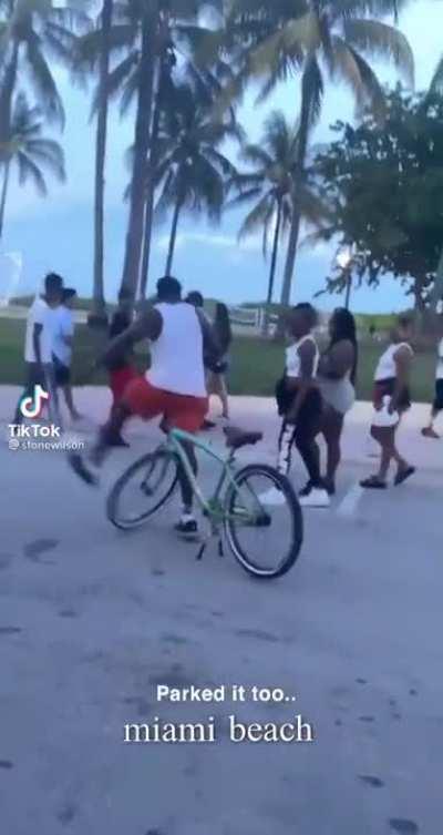 Parked it on Miami Beach without steering