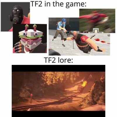 TF2 in game vs TF2 lore: