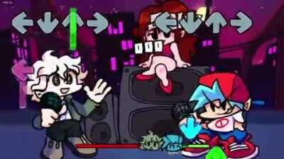 Nagito Komayda on the Frydat Night Funkin'1!!1????? WHAT?/? to download the mod go to  