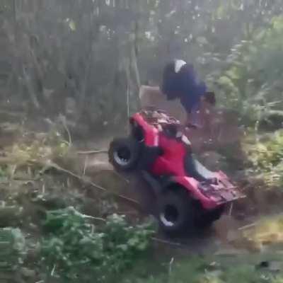 Not the best way to operate an ATV