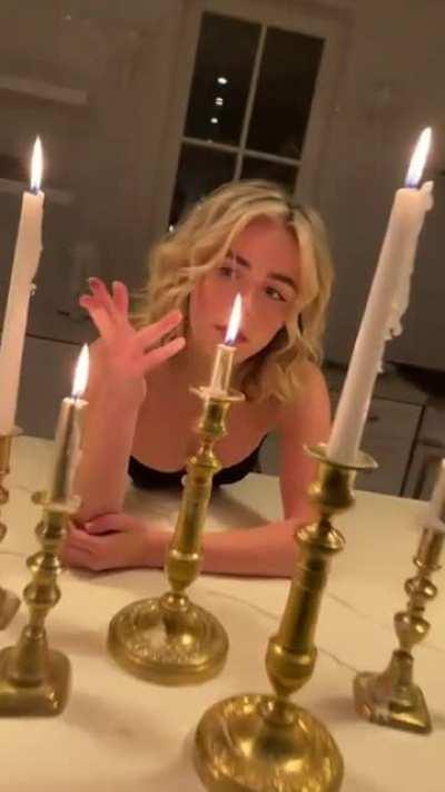 playing with candles