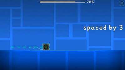 the widest triple spike i was able to clear. perhaps an even wider one is possible