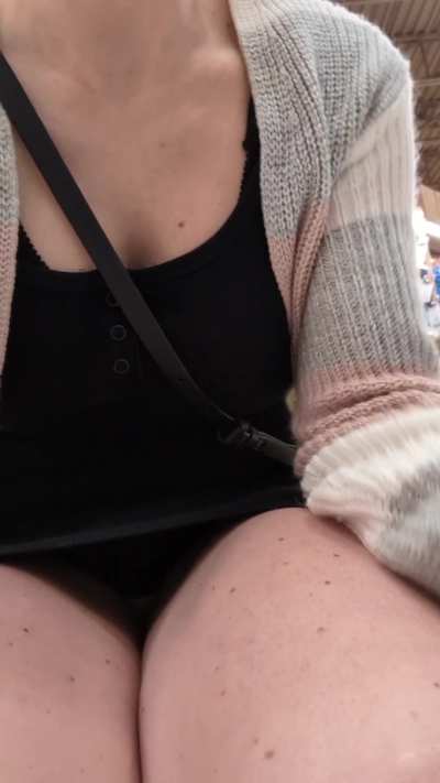 Going to the grocery with a huge buttplug, no underwear. Life isn't fun without a little danger