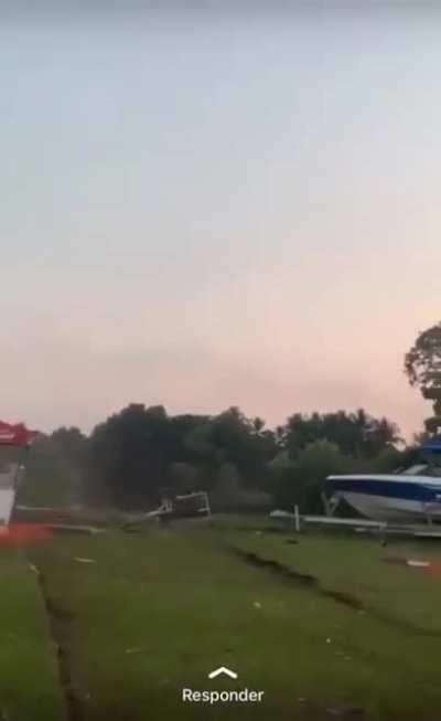 Small plane crash that hit people on the ground too