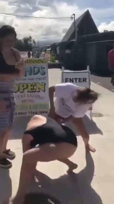 thot throwdown on the side of the street