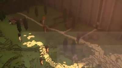 Abertura de Shingeki no kiojin verão Minecraft,achei top